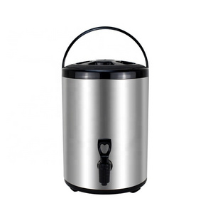 Food Grade Stainless Steel Insulated  Iced Milk Tea Storage Barrel Drink Dispenser