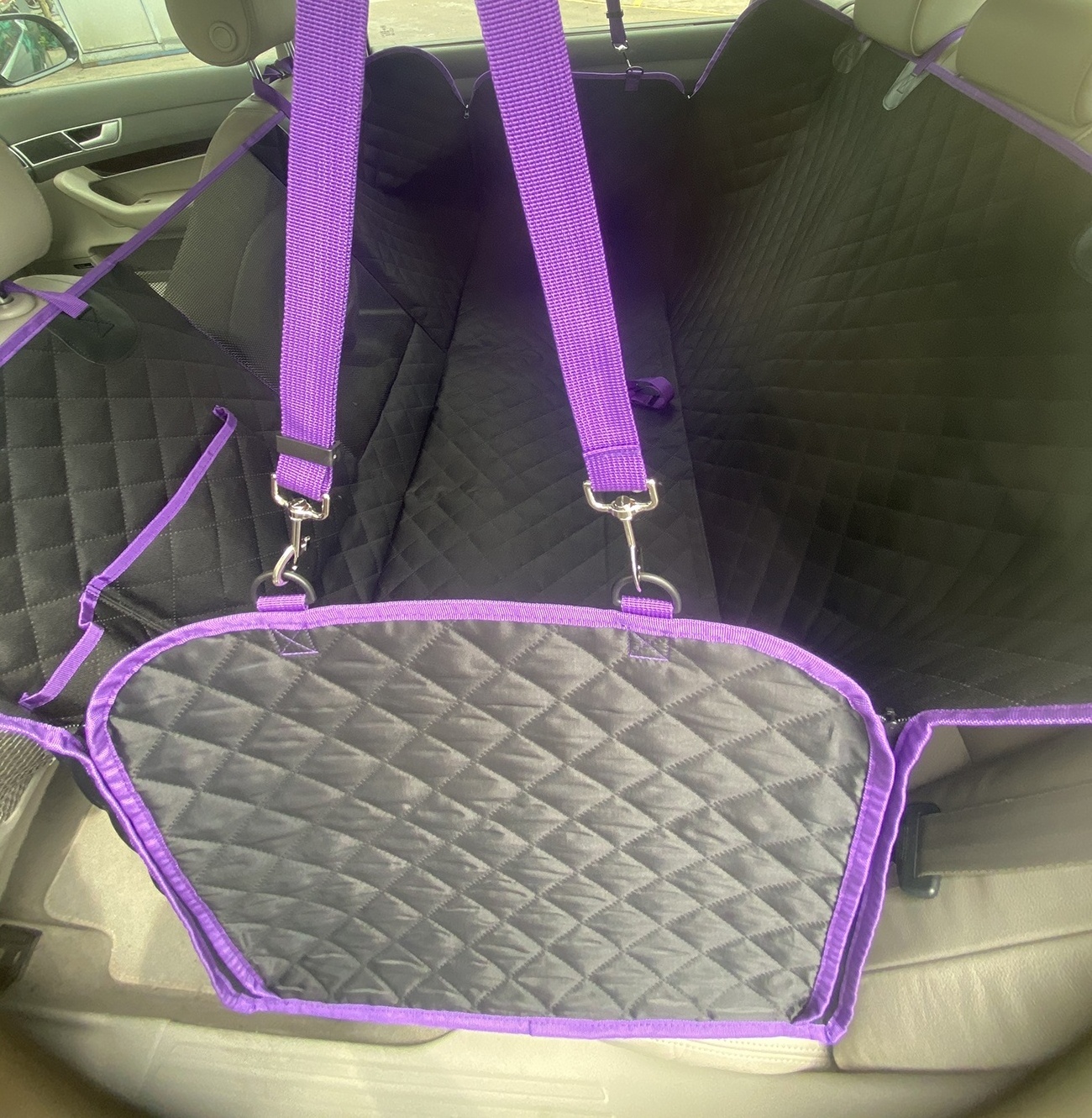 Newest quilted hammock pet waterproof backseat  hammock for pets durable pet seat cover