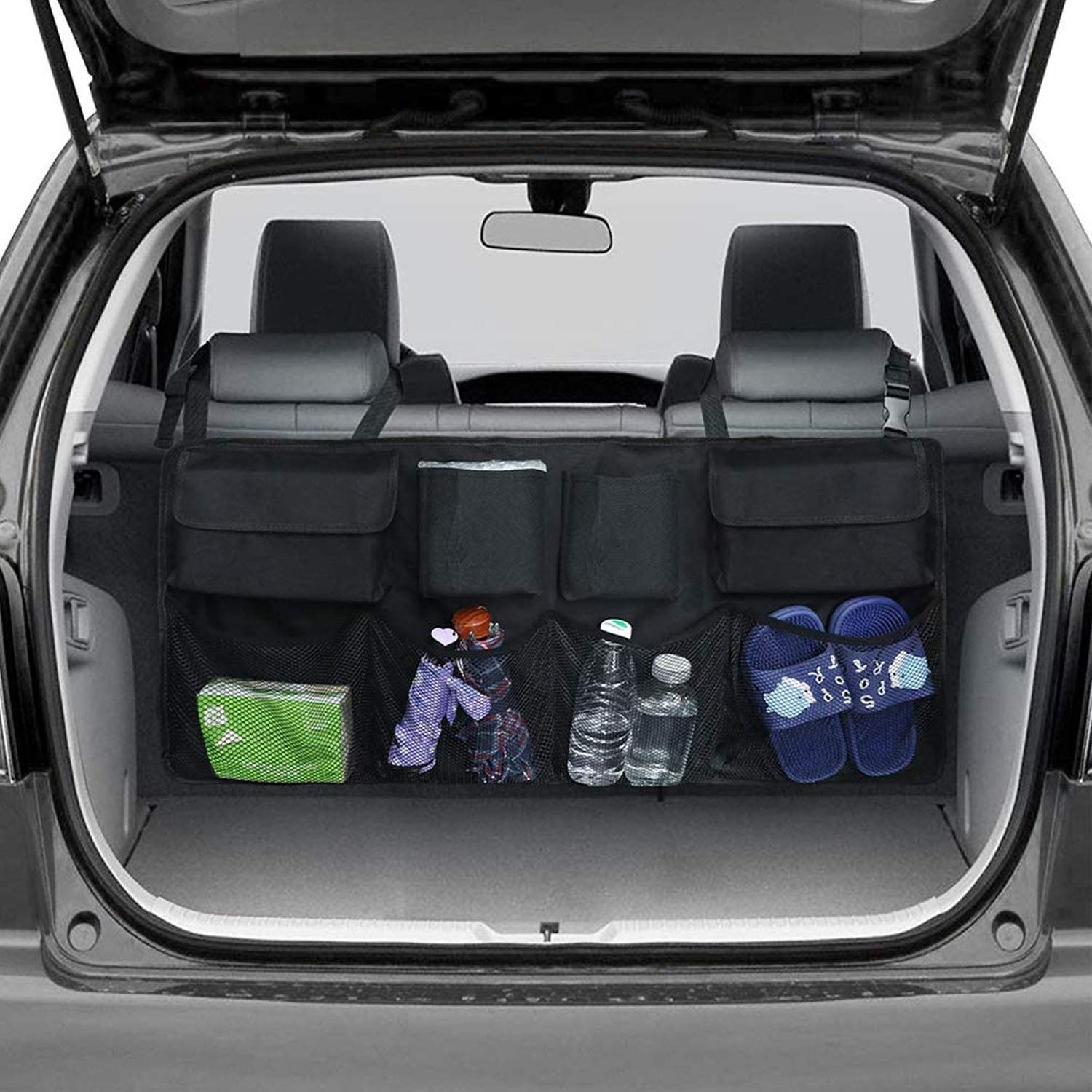 Strong Durable Car Organizer Backseat Trunk Storage bag, Auto Hanging Back Seat Storage, Car Cargo Trunk Storage Organizer Bag