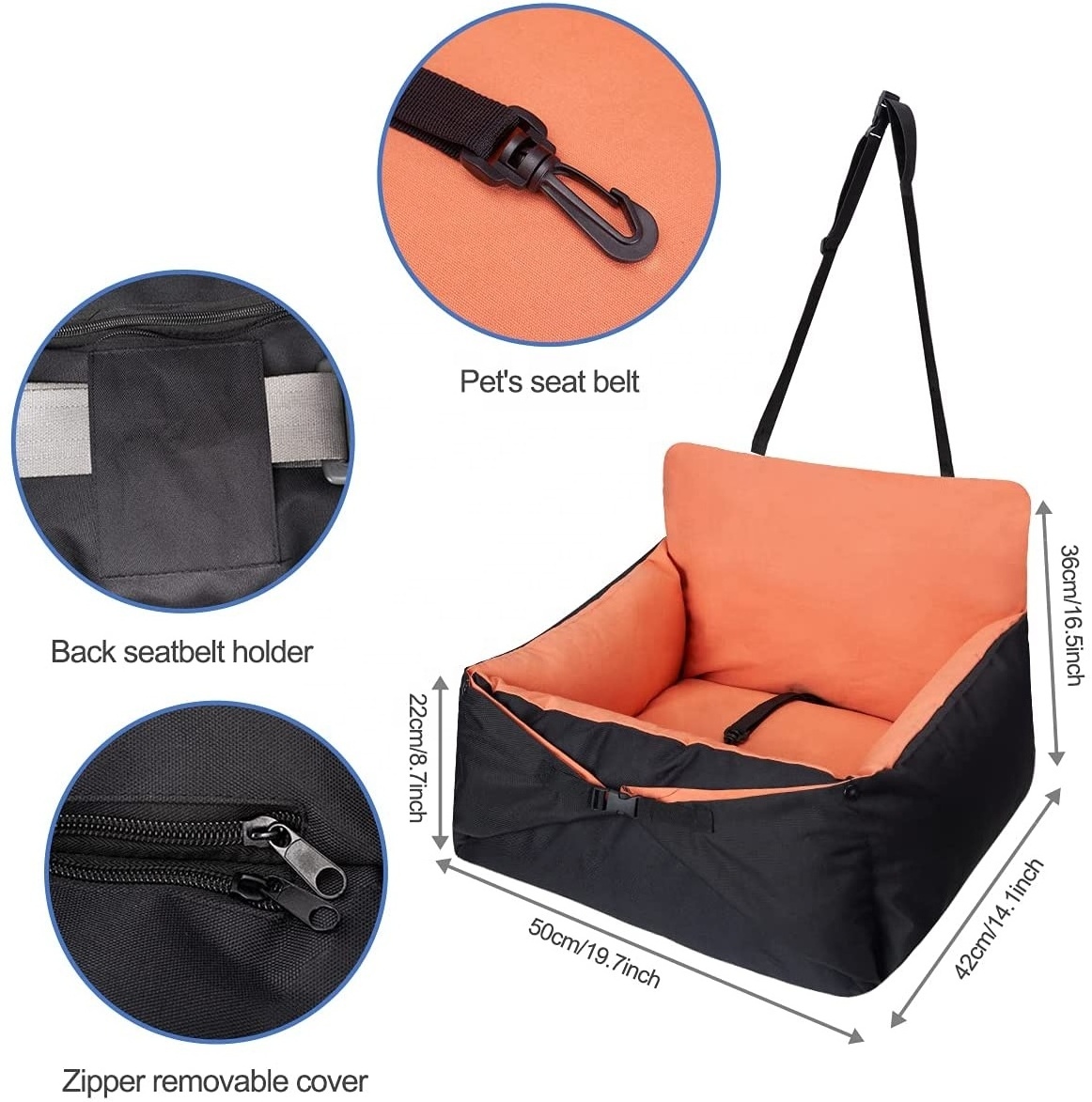 2-in-1 Dog Car Bed -  front seat Puppy Booster Seat Dog Travel Car Carrier Bed ,Puppy Booster Seat Dog