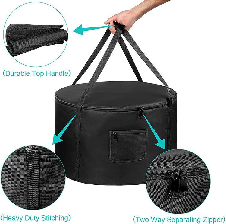 Fire Pit Bag Compatible with Outland Firebowl, Firebowl Travel Carrying Case for 21-Inch Diameter Propane Gas Fire Pit Bag Only