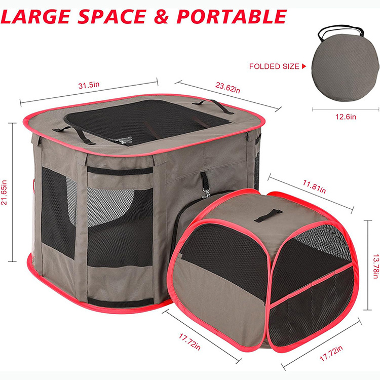 Pop Up Dog Kennel, Indoor Outdoor Crate for Pets, Portable Car Seat Kennel, Cat Bed Collection