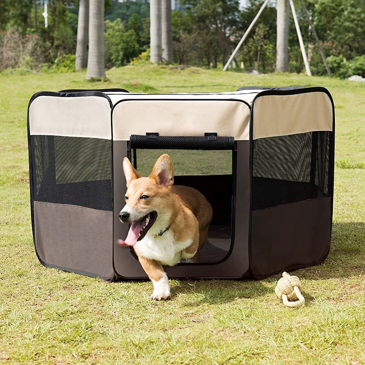 Latest New Design Final Factory Customize Pop Up Dog Tent ,Durable Oxford Foldable Pet Camping Tent