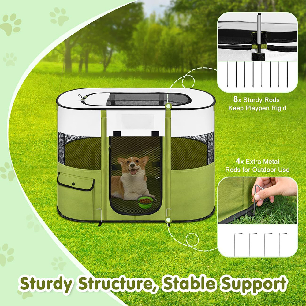 Foldable Playpen for Dogs & Cats Portable Dog Crates Pet Kennel Tent Fence Puppy playpen Indoor, Outdoor Travel Use