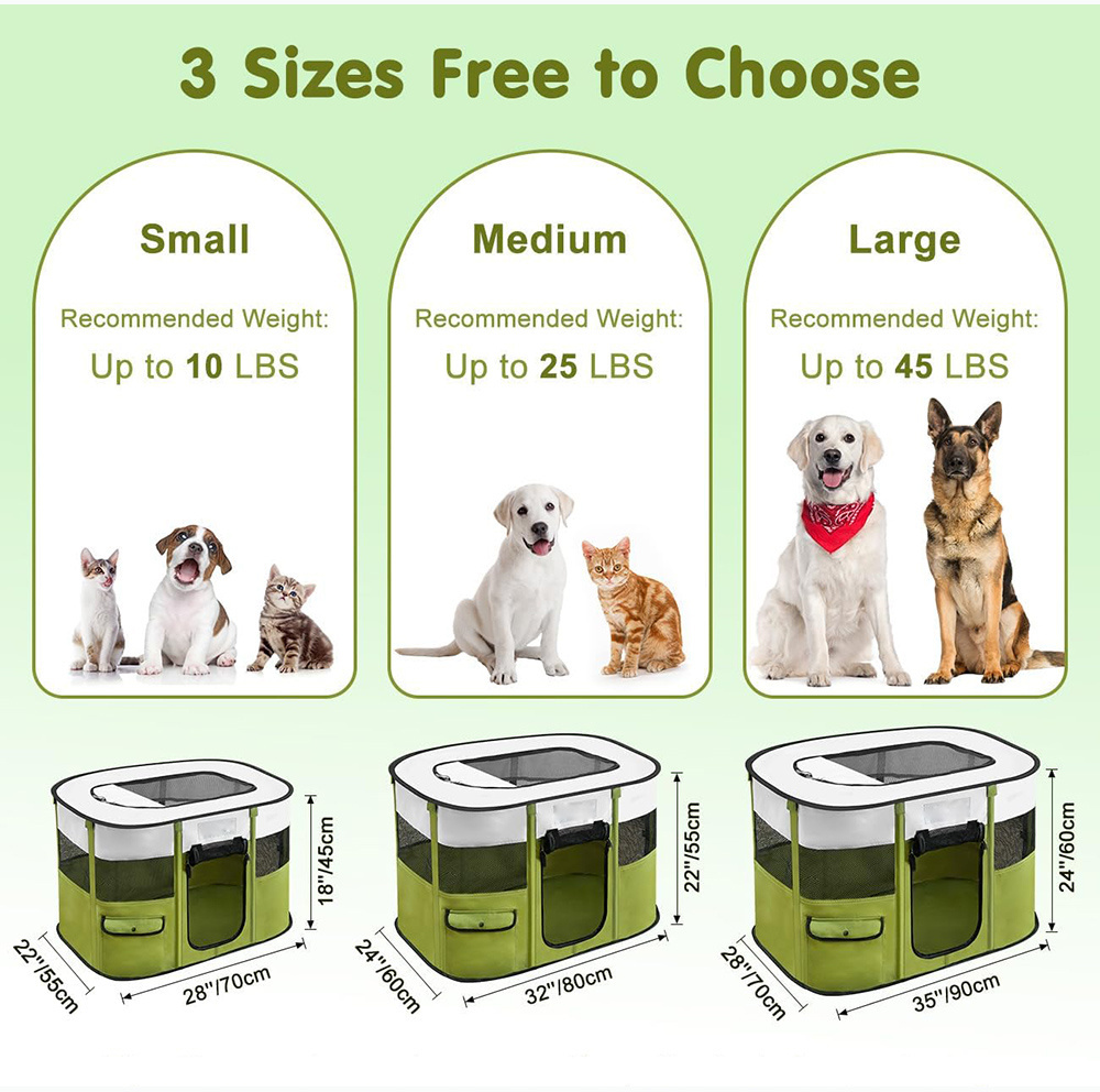 Foldable Playpen for Dogs & Cats Portable Dog Crates Pet Kennel Tent Fence Puppy playpen Indoor, Outdoor Travel Use