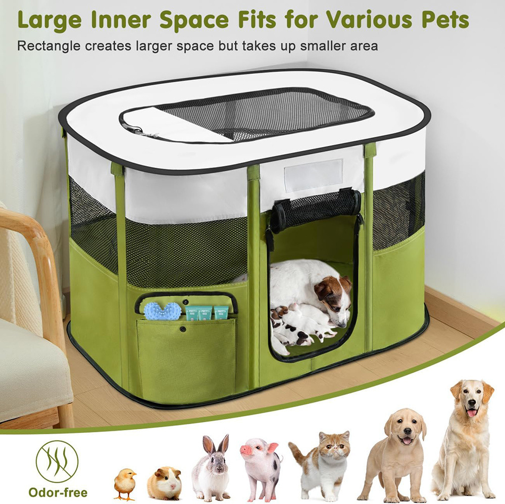 Foldable Playpen for Dogs & Cats Portable Dog Crates Pet Kennel Tent Fence Puppy playpen Indoor, Outdoor Travel Use