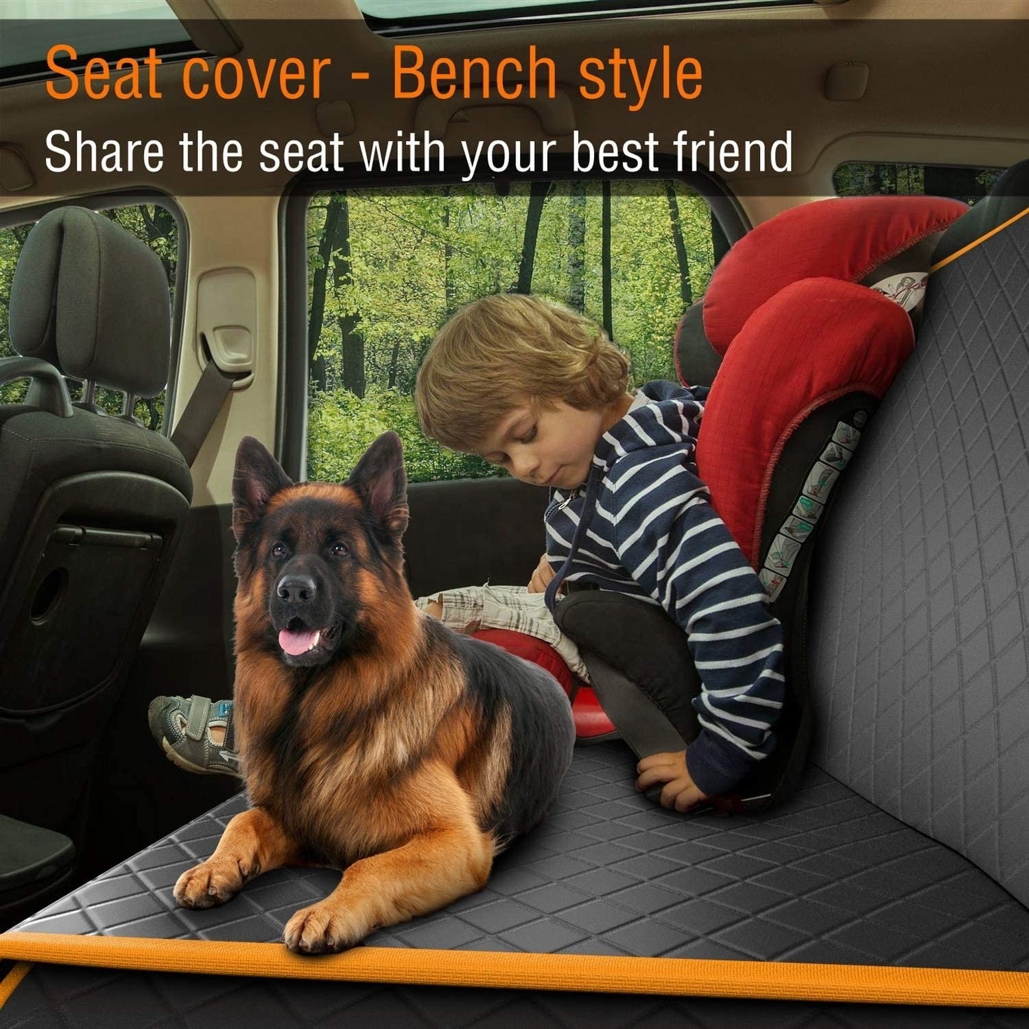 Waterproof Dog Back Seat Cover Protector ,Scratch Proof & Nonslip Seat Pet Cover