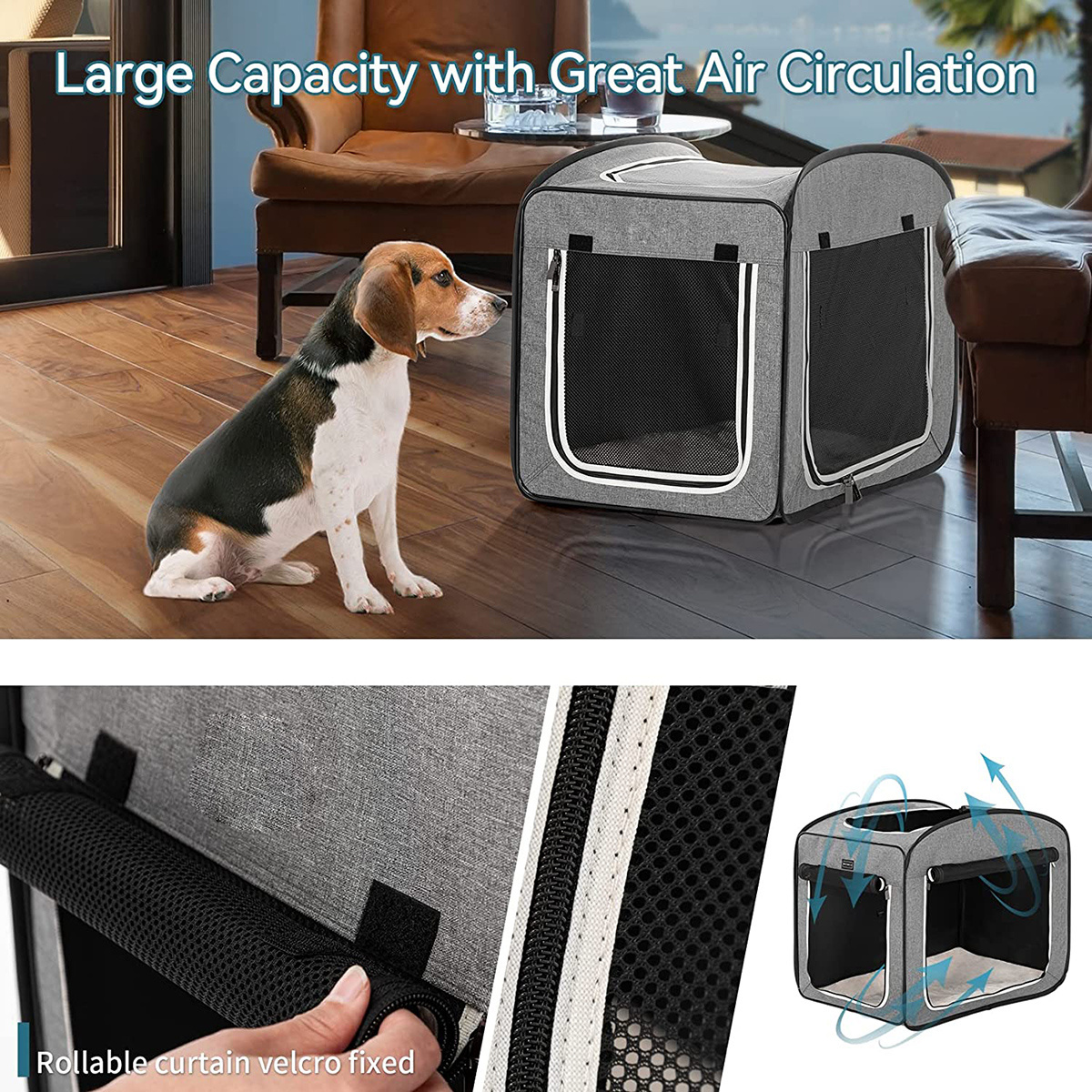 A little expensive but Really Premium Collapsible Dog Travel Crate ,Portable Pop Up Dog Crate