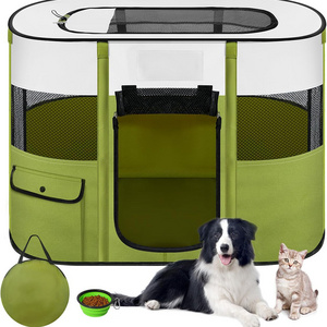 Foldable Playpen for Dogs & Cats Portable Dog Crates Pet Kennel Tent Fence Puppy playpen Indoor, Outdoor Travel Use