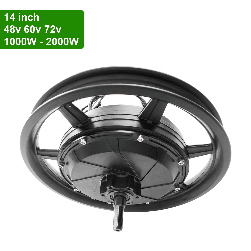 Hot selling 1000W 2000W 14 inch 5kg high efficiency rear wheel brushless gear gas hub motor for electric skateboard