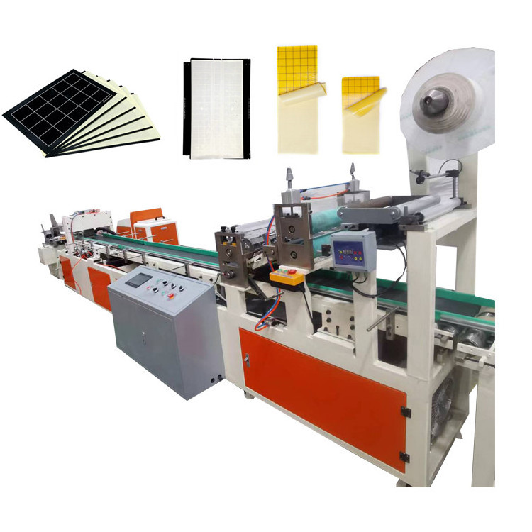 Automatic cockroach glue trap making machine hot melt glue coating machine for indoor fruit fly trap glue boards