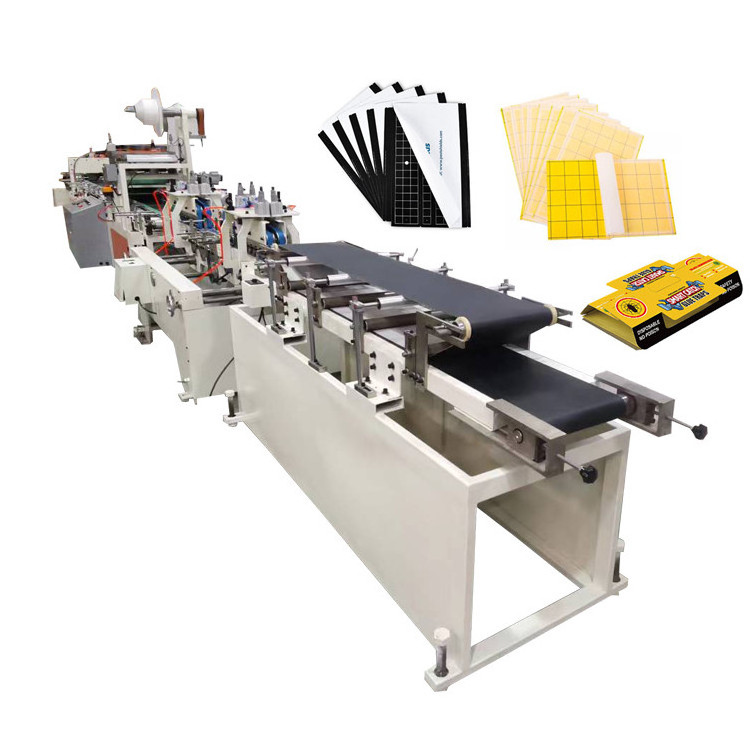 Automatic cockroach glue trap making machine hot melt glue coating machine for indoor fruit fly trap glue boards