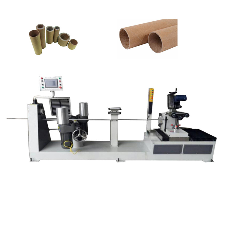 Automatic Kraft Toilet Paper Core Cutter Spiral Cardboard Paper Tube Core Pipe Cutter Cutting Making Machine