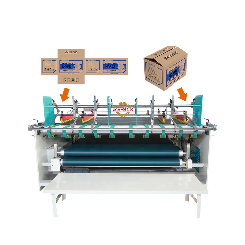 Automatic Carton Box Folder Gluer Machine paper board glue make machine