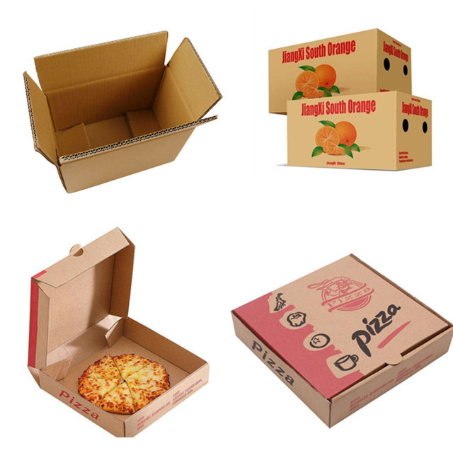 Full automatic flexo printing corrugated carton pizza box making machine