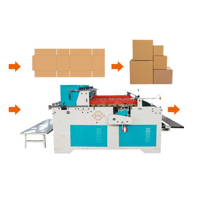 Automatic Carton Box Folder Gluer Machine paper board glue make machine