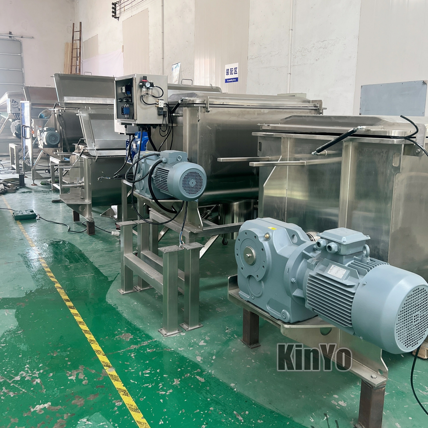 Manufacturer KinYo SS304 SS316 SS316L 100L coffee milk powder animal feed bake mixes cosmetics food spices Spiral Ribbon Mixer