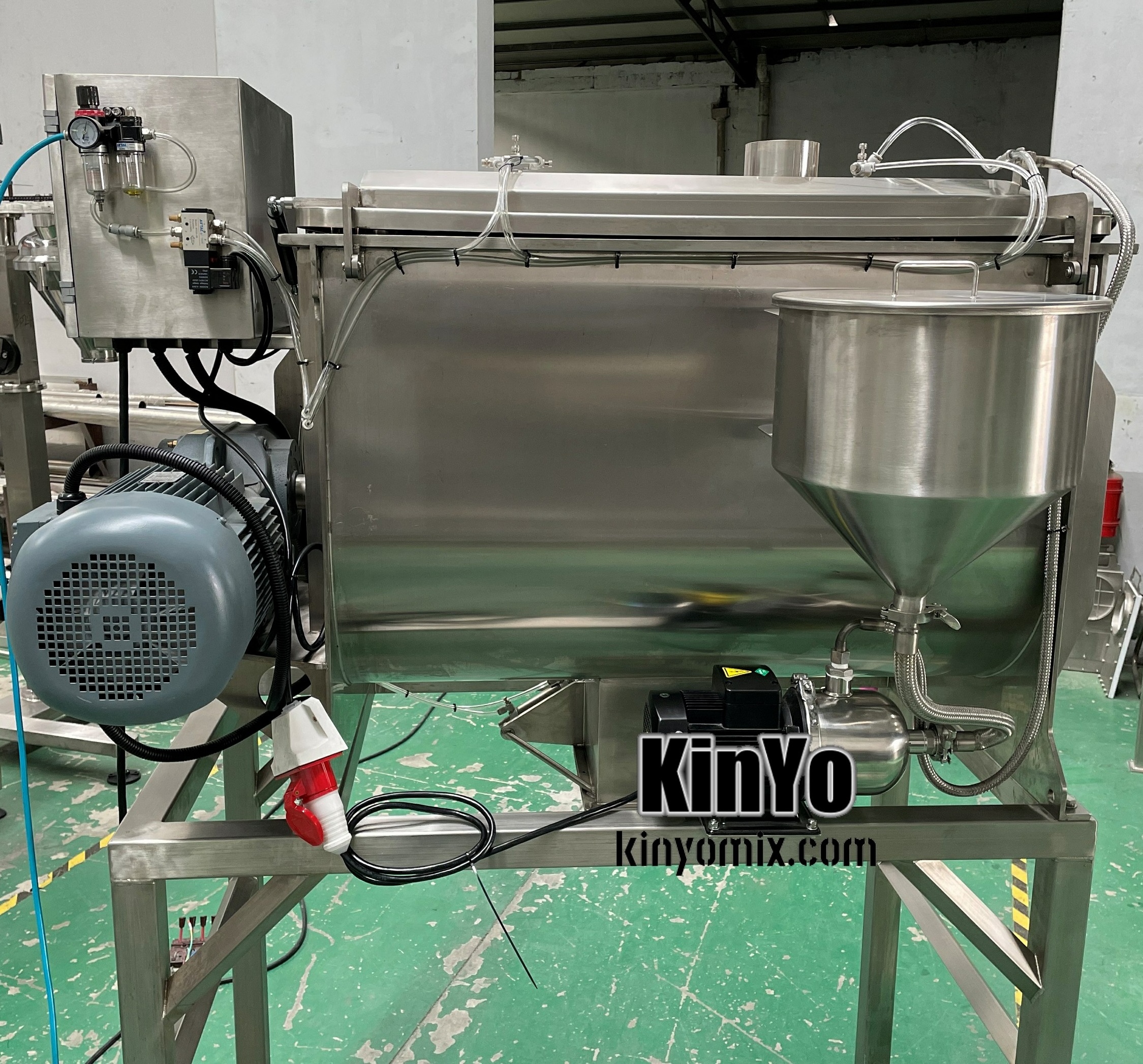 Manufacturer KinYo SS304 SS316 SS316L 100L coffee milk powder animal feed bake mixes cosmetics food spices Spiral Ribbon Mixer