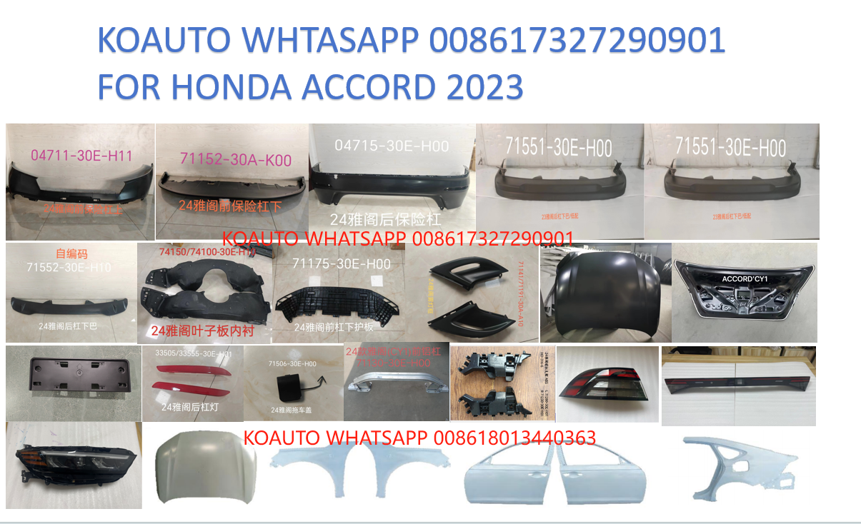 CZKOAUTO car  body parts  front bumper rear bumper spoiler FOR  honda accord 2023 2022 2024 2025 2026   USA