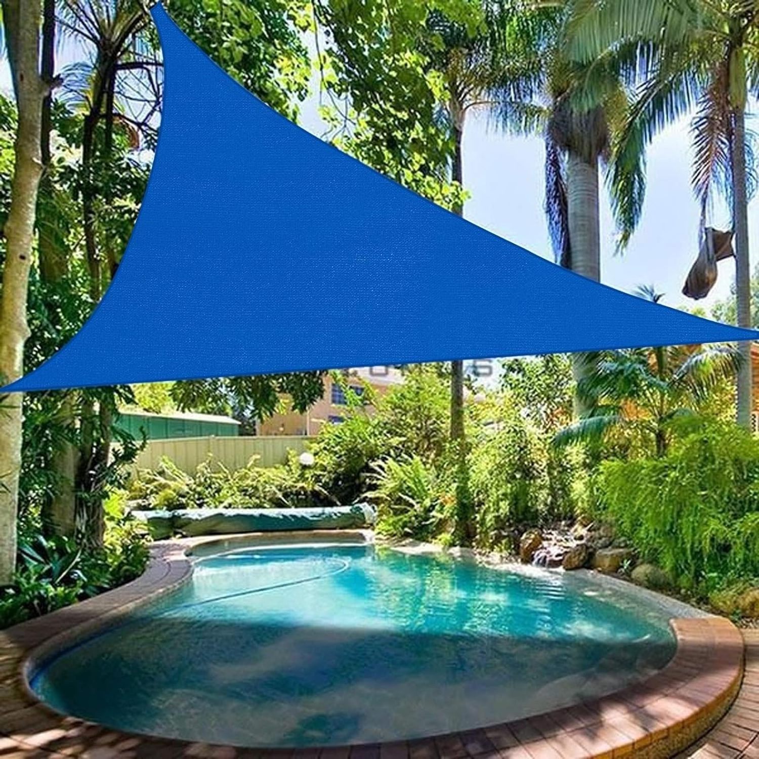 romantic outdoor shade waterproof garden sail canvas sun shade fabric / triangle shade sail