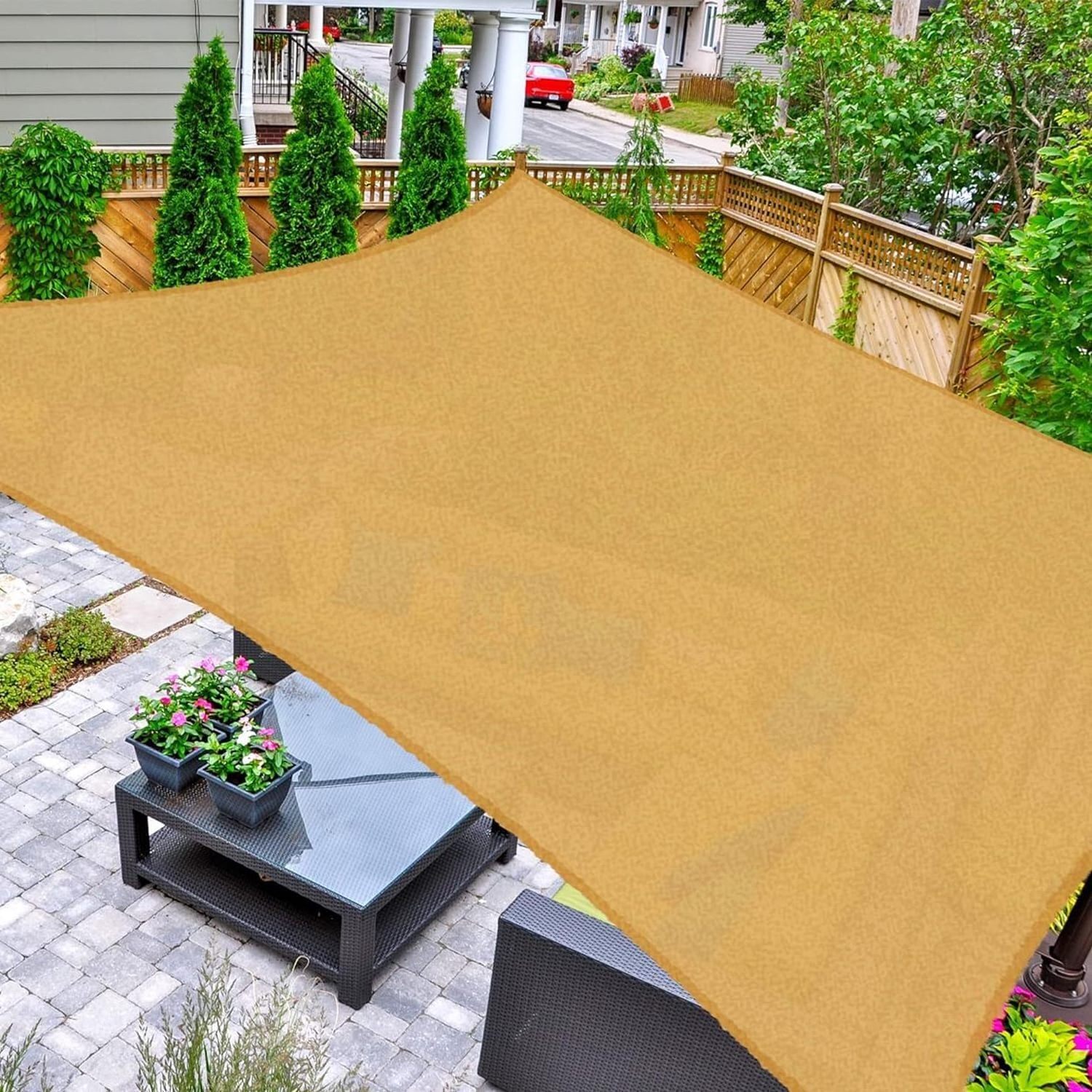 Block Strong Uv Rays Carport Sun Shade Keep Cool Sun Sail Shade Easy Install Remove Beach Shade Sail