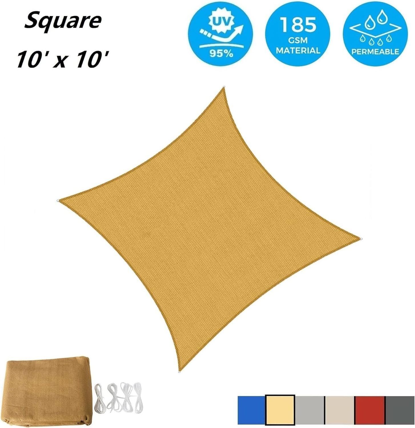 Block Strong Uv Rays Carport Sun Shade Keep Cool Sun Sail Shade Easy Install Remove Beach Shade Sail