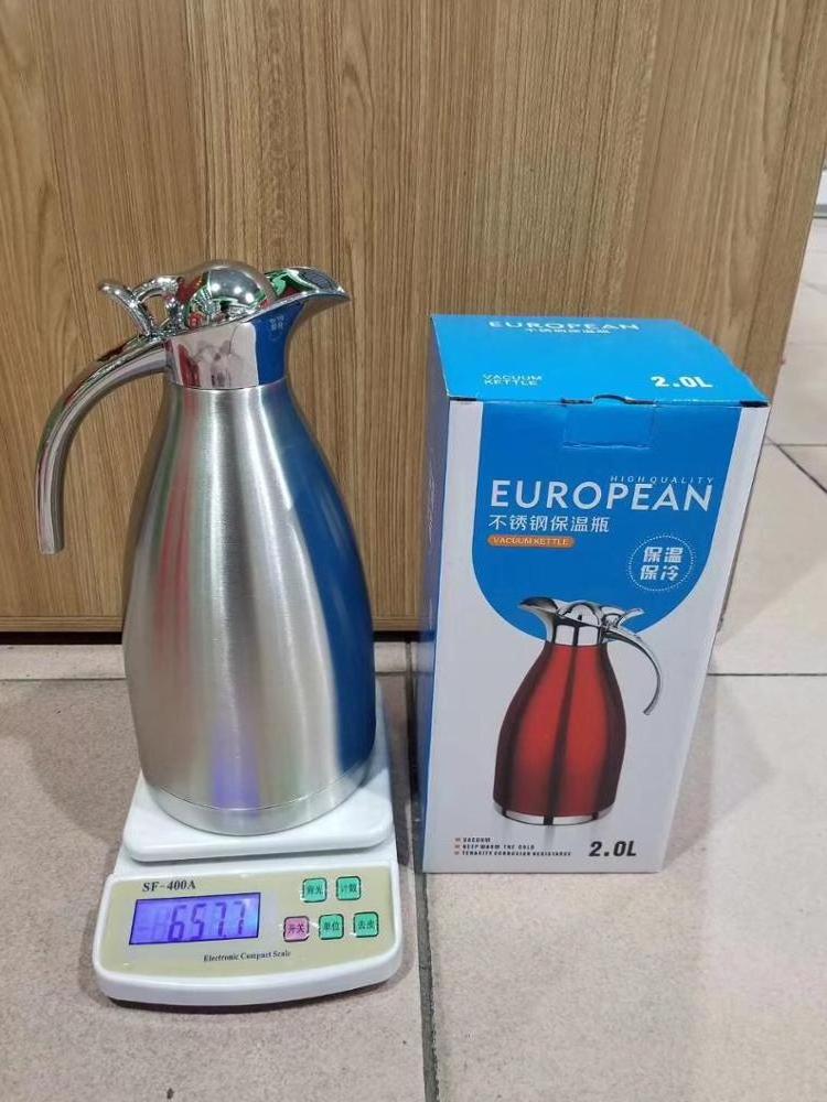 2 litre vacuum flask Thermos Tea Pot Vacuum Coffee Pot Stainless Steel Flasks Thermos  Bottle Water Jugs Kettle