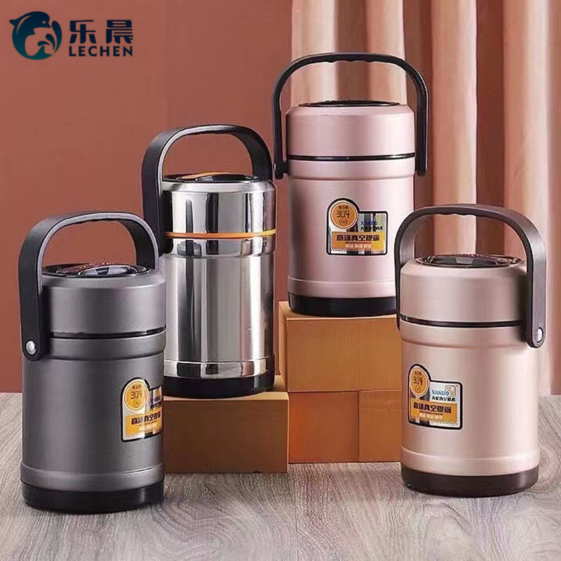 304 Stainless Steel Vacuum Thermal Lunch Box Food Jar Food Warmer Container With the handle 1.5L