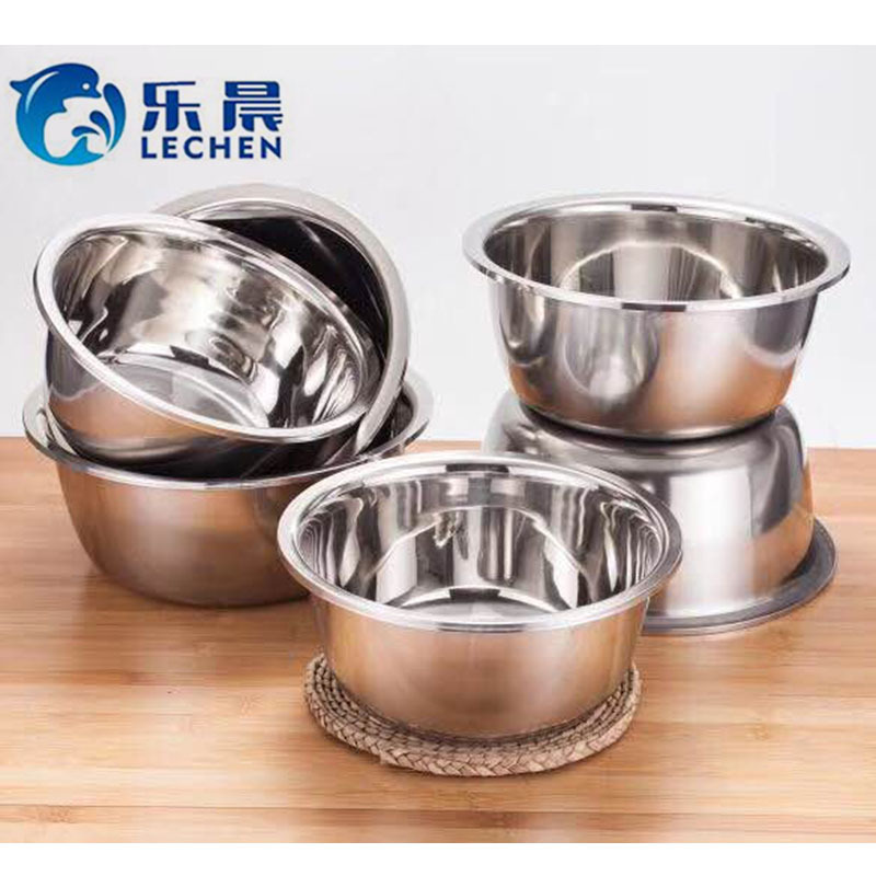 Deep Bowl Stainless Steel Salad Basin Soup Bowl  Food Mixing Bowl