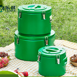 Extra large double insulated bucket picnic ice cooler box Storage Box food warmer hotpot Food Warmer casserole 3pcs set15/30/50L