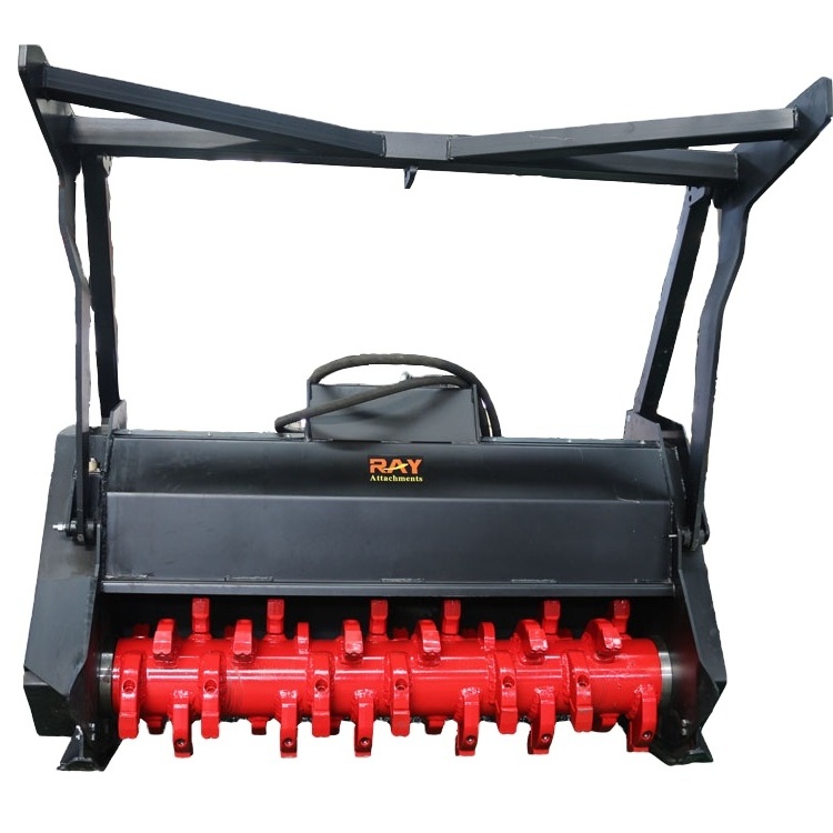 Rod Wood Chipper Drum Large Land Clearing Track Loader Brush Cutter Mulcher With Multifunctional Function