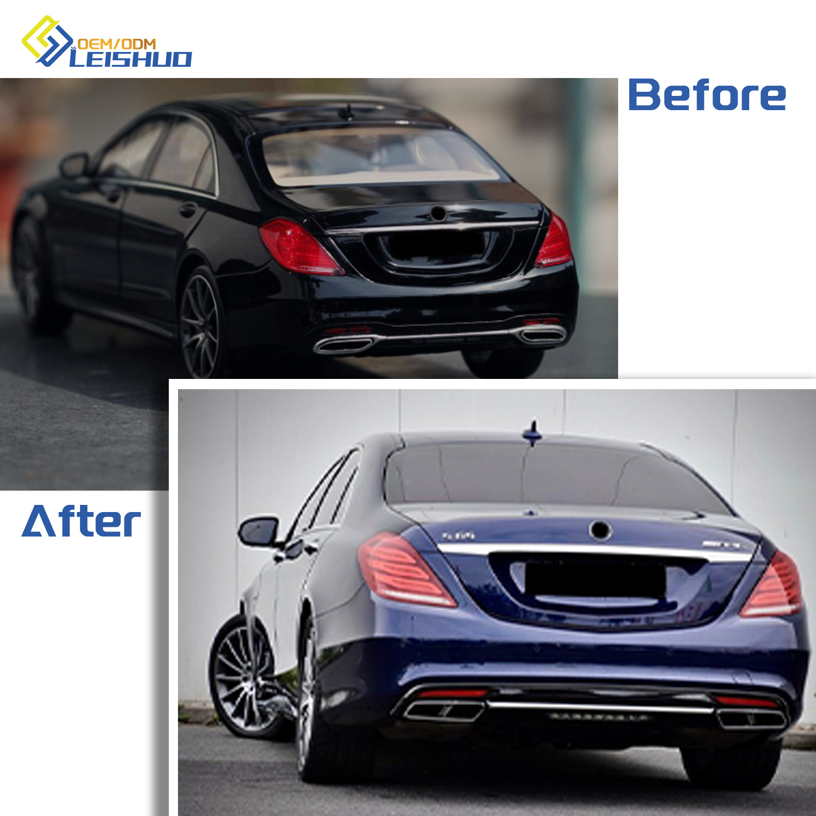 Leishuo S65 AMG Body Kit Bodykit  Front Bumper For Mercedes Benz  W222 14-17 Upgrade To S65 AMG Body Kit