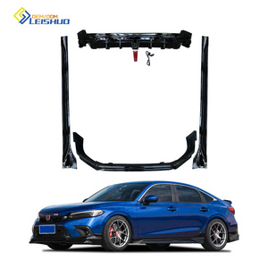 Leishuo Manufacture Front Bumper Lip Rear Diffuser Side Skirt Yofer Air Bodykit Body Kits For Honda 11th Civic 2021+