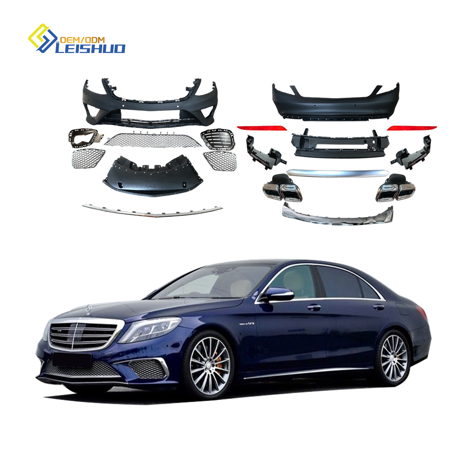 Leishuo S65 AMG Body Kit Bodykit  Front Bumper For Mercedes Benz  W222 14-17 Upgrade To S65 AMG Body Kit