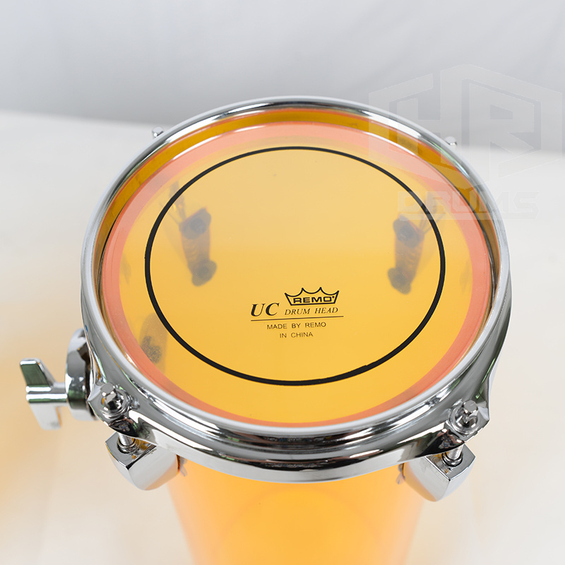 musical Percussions acrylic rocket drum amber color 2-PC Octobans set