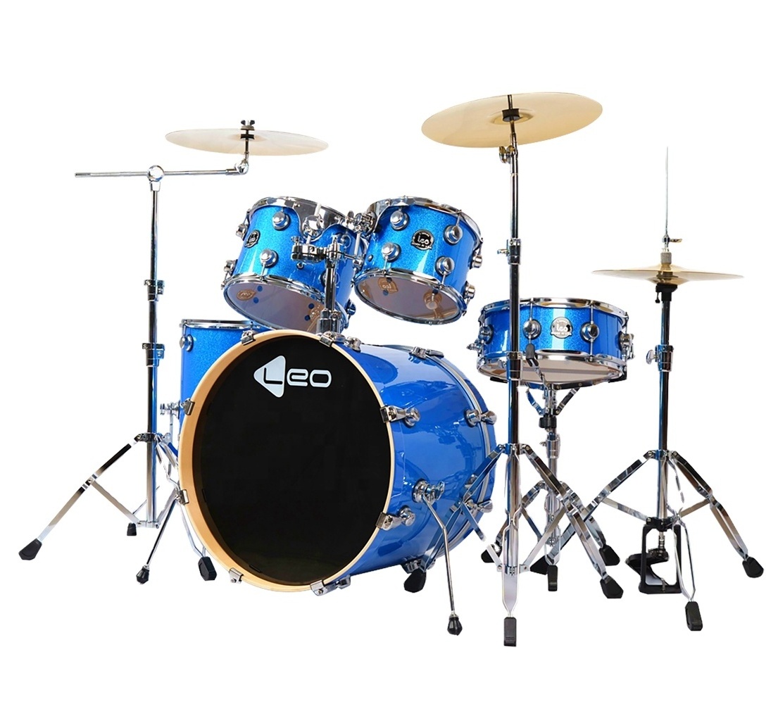 Musical percussion drums 5 Piece Drum Kit with cymbals Drum sticks, throne