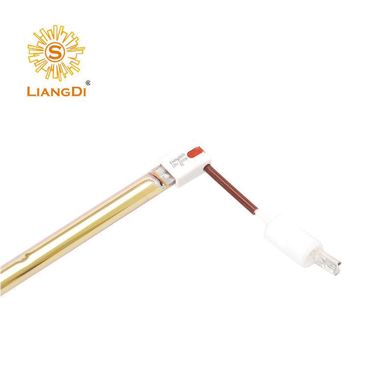 gold element infrared 2000W quartz heating tube halogen heating lamp