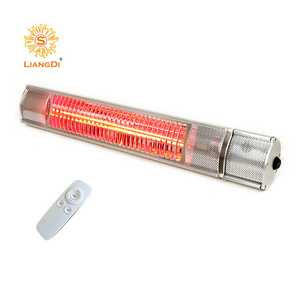 Waterproof IP65 wall mounted radiant patio heater with remote control