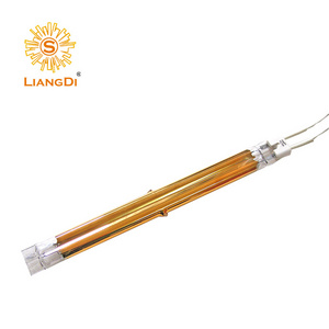 Twin tube heating lamp infrared quartz heating element