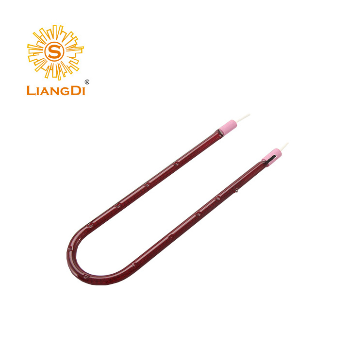 Long lifespan shortwave ruby infrared lamp quartz heating element 110V