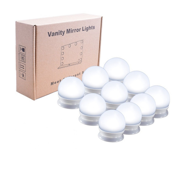 Hollywood LED Makeup Bulbs Make-up Cosmetic Mirror Light Bulb with Stable 3M Sticker for Bathroom Vanity Lighting Dressing