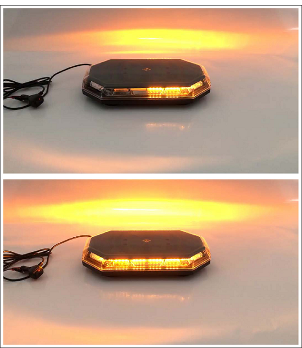 12/24V LED Reg 65 388mm Amber Light Bar Magnetic Mount