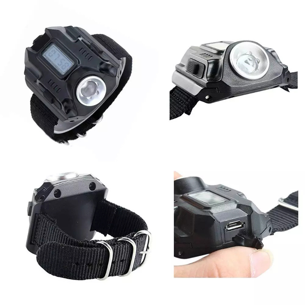 Flashlight Tactical Watches With High Power Rechargeable LED Flashlight Tactical lantern Wrist Watch Flashlight Torch LED