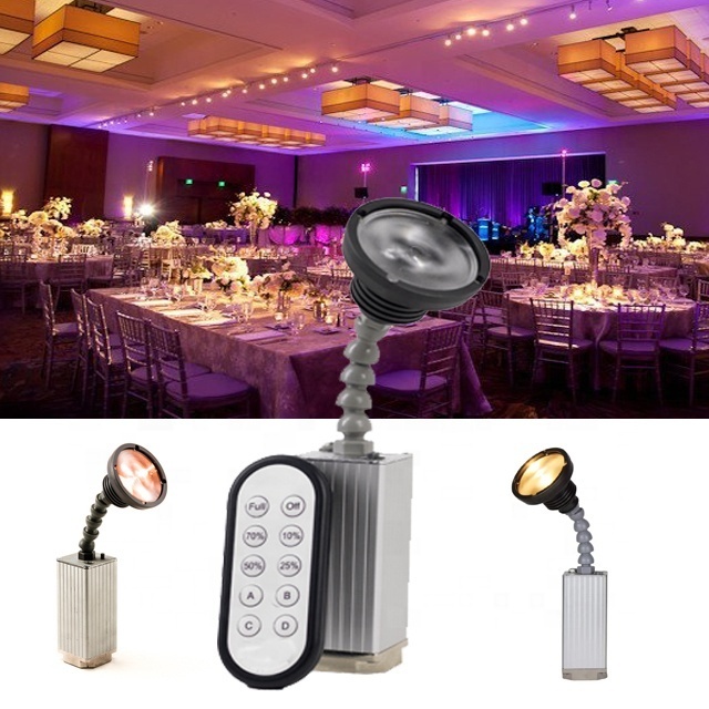 LED Pin Spot Wedding Dimmable Light DMX ZOOM Battery Powered LED Pinspot Light