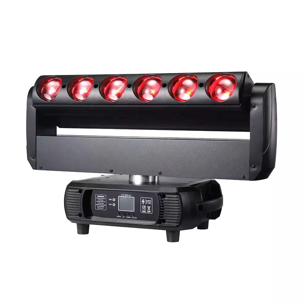 6X60W RGBW 4in 1 Double-Sided  XY Shaking Head + Beam + Burst Flash + XY Infinitely DMX LED Moving Head Light