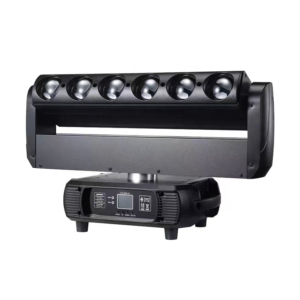 6X60W RGBW 4in 1 Double-Sided  XY Shaking Head + Beam + Burst Flash + XY Infinitely DMX LED Moving Head Light