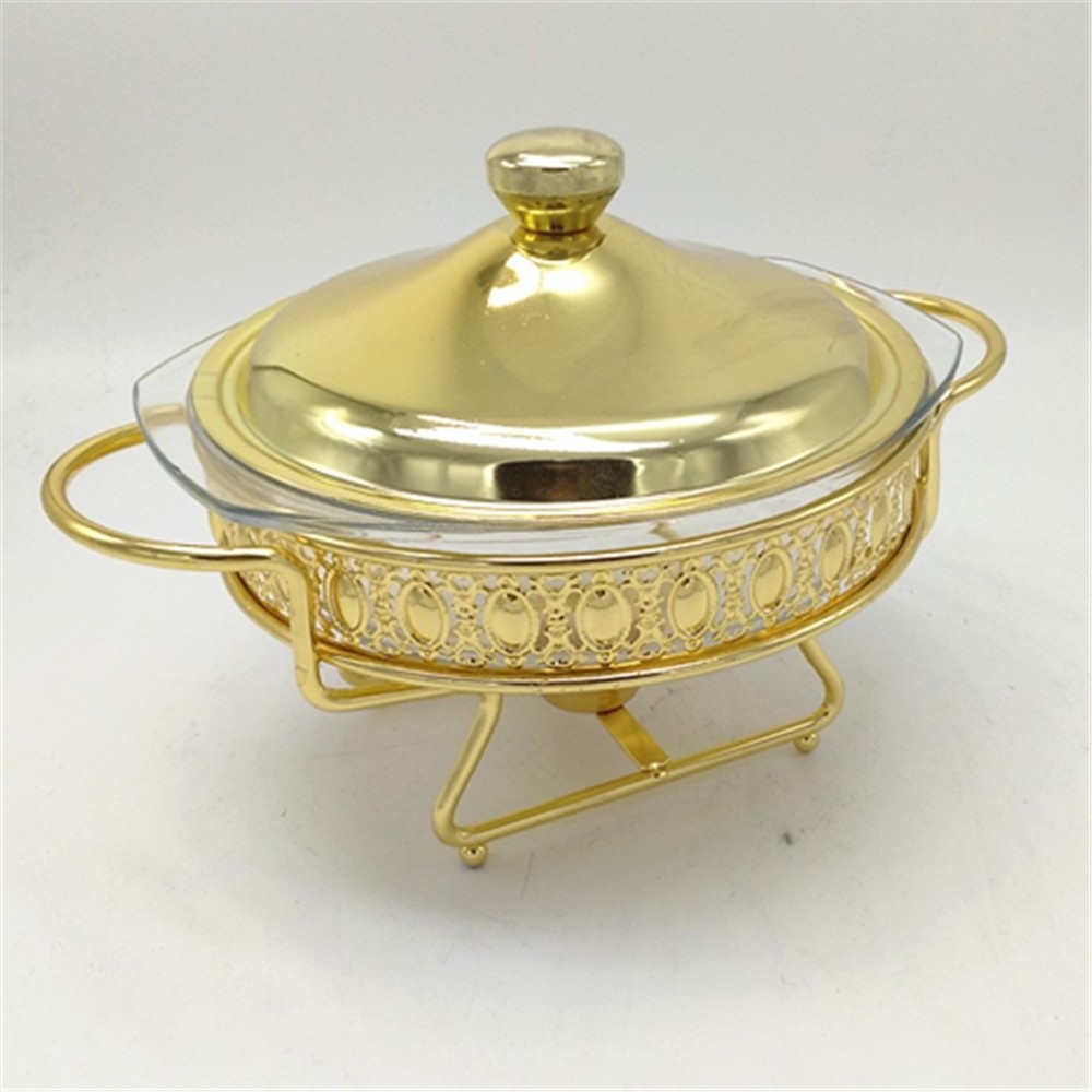 wholesale Golden stainless steel buffet food warmers used chafing dish 2.0L