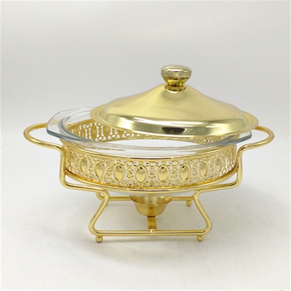 wholesale Golden stainless steel buffet food warmers used chafing dish 2.0L