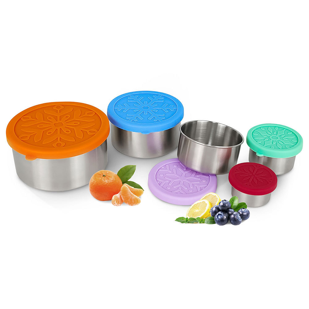 Baming silicone lid stainless steel lunch box set food grade silicone lid bneto box food storage containers