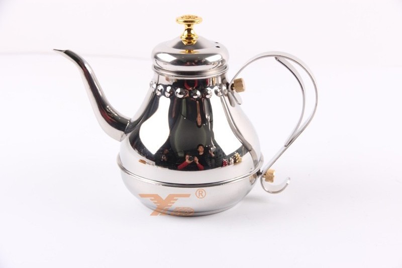 Golden Chrome Coating Arabic flask tea coffee kettle